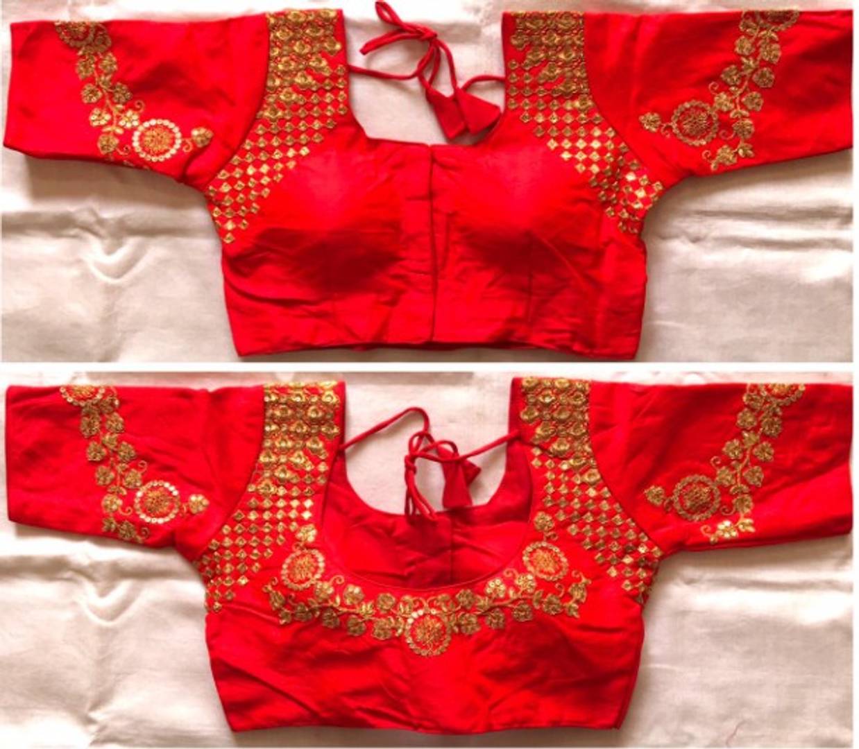 Latest Beautiful Silk Blend Zari Stitched Blouse